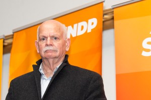 NDP incumbent Garry Begg (seen here on election night) has claimed Surrey-Guildford, but a judicial recount is on the horizon.