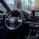 The 2025 Honda CR-V Hybrid features a functional interior and an easy-to-navigate touchscreen. Courtesy Honda