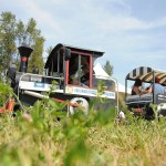 A train from the Rotary Club of Chilliwack Fraser rolls through the 153rd annual Chilliwack Fair at Chilliwack Heritage Park on Saturday, Aug. 9, 2025.