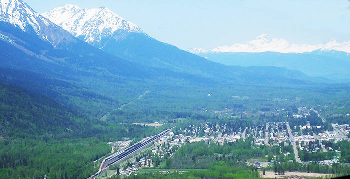 Hudson Bay Mountain overlooks the town of Smithers.