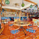 The pub's dining rooms have a decidedly nautical theme, that includes a table made from a ship's wheel.