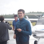Edwin Clements, 15, is the first person to fly commercially in an electric plane in Canada. He is in Sealand Flight's Pipistrel Velis Electro. The plane took flight on June 14 in Campbell River.