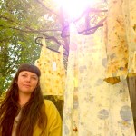 Carly Stefanowich employs natural dyes and eco-printing to colour her upcycled clothing line.