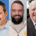 Trevor Halford (Conservative), left, Damyn Tassie (Libertarian) and Darryl Walker (NDP.