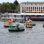 Victoria Harbour Ferry pickle boats perform a synchronized water ballet in the Inner Harbour on May 18.