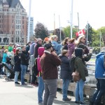 Crowds gather to watch the Victoria Harbour Ferry pickle boats perform a synchronized water ballet in the Inner Harbour on May 18.