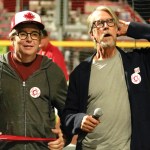 Matthew Broderick and Alan Ruck, two of the stars from the 1986 classic Ferris Bueller's Day Off, were at the Vancouver Canadians' game at Nat Bailey Stadium on Saturday (Aug. 23) and led the crowd in singing "Take Me Out to the Ballgame."