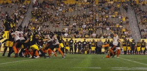 Lions kicker Sean Whyte hits on a 19-yard field goal to give the BC a 41-38 overtime win in Hamilton last Thursday. Next up for the Lions is a game versus the Montreal Alouettes this Saturday at 4 pm at BC Place (TSN; CKNW 730: Sher E Punjab Radio AM 600).