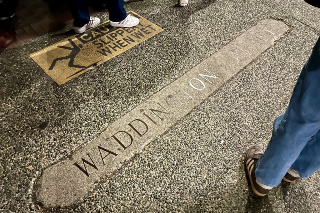 Waddington Alley is a distinct path of Yates and Johnson Street which connects to one of Victoria's major streets with bricks made of wood.