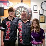 Peyton, Bill and Jayda Hammond are doing their part to grow darts into more than just a &ldquo;pub sport.&rdquo; (Tony Trozzo/Goldstream News Gazette)