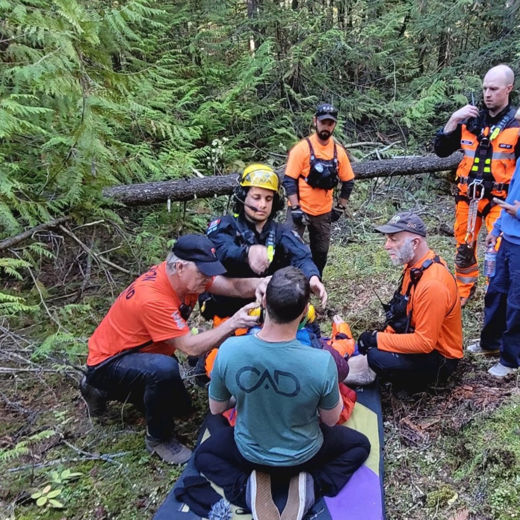 Vernon Search and Rescue volunteers helped an injured climber out of Cougar Canyon earlier this week.