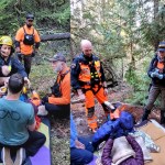 Vernon Search and Rescue volunteers helped an injured climber out of Cougar Canyon earlier this week.