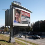 RCMP have launched a billboard campaign to raise awareness in locating an 11-year-old Kai Pavlovic who has been missing for three weeks as of Oct. 17, 2025. (Lauren Collins/Black Press Media)