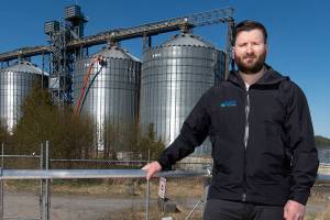 Adam Simons is the Environmental Coordinator at PRPA. The Environmental Sustainability team collects and shares information related to emissions, noise, and water quality from around the Prince Rupert Gateway, to mitigate the Port’s impact on the environment and the community. (Photo: Michael Ambach)