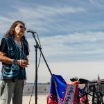 Hereditary Chief Ludooks (Helen Michelle) of the Skin Tyee Nation speaks at a National Indigenous Peoples Day event hosted by her daughter Destiney at 7 Mile Lodge on July 12, 2021.