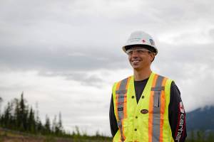 Environmental Construction Coordinator Tommy recognizes that Coastal GasLink has an important role to play as the world transition towards cleaner energy sources. (C. MacDonald Photo)