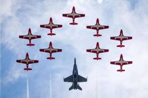 Don’t miss the chance to see the CF Snowbirds signature nine-jet precision formation flying and the team of highly skilled and dedicated pilots and technicians.
