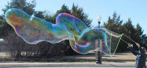 The Amazing Bubble Wand creates some truly huge bubbles! Photo: Amazon