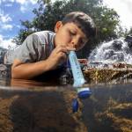 Drink safely from any fresh water stream or lake with this sterilizing straw. Photo courtesy Amazon.ca