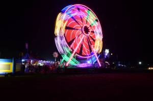 Ferris wheel at night. (Grant Harris/The Interior News)