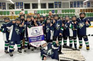 The Smithers Storm U13 rep team returned from Kamloops as champions. At the Tier 4 River City Showdown Oct. 17-19, the Storm came up against a tough Kelowna team in the final, but prevailed 9-7 to win the gold. &ldquo;From the opening faceoff to the final buzzer, these athletes showed grit, teamwork, and heart. A huge thank you to the coaches, parents, and volunteers who make weekends like this possible &mdash; your support means everything,&rdquo; said Smithers Minor Hockey in a Facebook post. (Smithers Minor Hockey/Facebook)