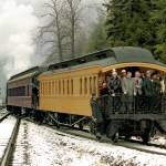 Special turns on the wye at Taft after the 100th Last Spike anniversary at Craigellachie on Nov. 7, 1985. This business car was at the original driving of the Last Spike. (Photo by Maynard Atkinson)