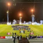 The atmosphere was electric from the start, with pre-match fireworks setting the tone for the historic match, marking the first NSL playoff game played at Swangard Stadium. (Anna Burns/ Black Press Media)