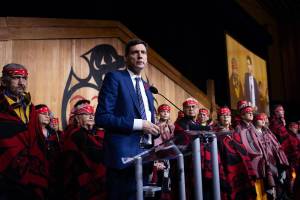 Premier David Eby at the First Nations Leaders&rsquo; Gathering on Tuesday, Nov. 4, 2025. (Photo courtesy B.C. government)