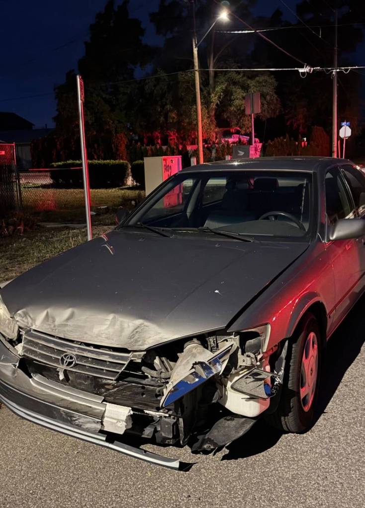 A Toyota caused a chain reaction of events that luckily everyone walked away from.