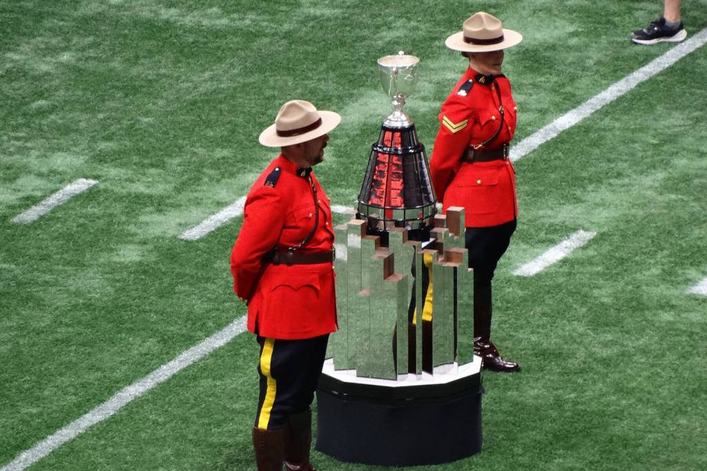 The Grey Cup trophy is the top award given by the Canadian Football League. The championship game will be on Nov. 16. (Wikimedia Commons)