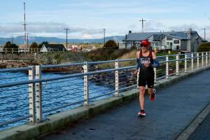 The 75-year-old Fairfield resident finished fourth out of 102 runners in the 75 to 79 age group. (Tony Trozzo/Victoria News)