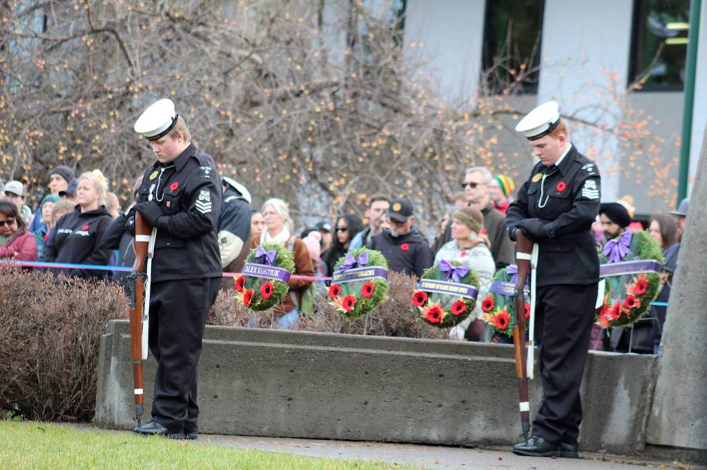 Remembrance Day ceremony in Veterans Peace Park in Smithers. (Marisca Bakker/The Interior News)
 Remembrance Day ceremony in Veterans Peace Park in Smithers. (Marisca Bakker/The Interior News)
 Remembrance Day ceremony in Veterans Peace Park in Smithers. (Marisca Bakker/The Interior News)
 Remembrance Day ceremony in Veterans Peace Park in Smithers. (Marisca Bakker/The Interior News)