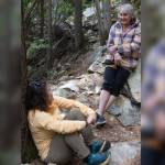 Revelstoke&rsquo;s Nat Segal, left, and Julianna Howatt pictured during the production of Beauty in a Fall, which premiered at the Banff Centre Mountain Film and Book Festival on Saturday, Nov. 8. (Photo courtesy Nat Segal)