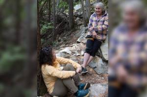 Revelstoke&rsquo;s Nat Segal, left, and Julianna Howatt pictured during the production of Beauty in a Fall, which premiered at the Banff Centre Mountain Film and Book Festival on Saturday, Nov. 8. (Photo courtesy Nat Segal)