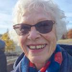 For three years, Joan Richmond has been presenting the stories of Canadian soldiers who are memorialized by the Walk to Remember at Derek Doubleday Arboretum.(Dan Ferguson/Langley Advance Times)