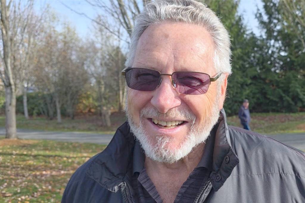 Murrayville resident Mike Gore has been attending the low-key Remembrance Day event at the Walk to Remember in Derek Doubleday Arboretum for six years, preferring the &lsquo;quieter&rsquo; experience. (Dan Ferguson/Langley Advance Times)