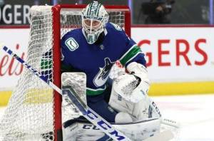 Canucks goaltender Thatcher Demko is expected to miss two-to-three weeks with what's assumed to be a groin injury. Vancouver Canucks photo