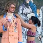 Andini Makosinski works on set of the Yung Gravy music video, Debbie. (Photo courtesy of Andini Makosinski/screenshot)