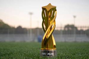 Vancouver Rise FC and AFC Toronto will play for the Diana B. Matheson Cup (pictured) at BMO Field on Saturday (Nov. 15) at 11 a.m. PT. (Northern Super League)