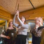 Members of the Fraser Witchery Bog posed for a picture during their full moon celebration at Derek Doubleday Arboretum. (Dan Ferguson/Langley Advance Times)