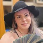 Walnut Grove resident Jessica Kendall prepared three custom &lsquo;spreads&rsquo; of Tarot cards for a full moon celebration at Derek Doubleday Arboretum. (Dan Ferguson/Langley Advance Times)
