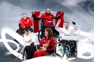 Spallumcheen&rsquo;s Ina Forrest (front, centre) has been nominated to curl for Canada at her fifth Paralympics in March 2026 in Italy. Forrest has been nominated with curlers Collinda Joseph (clockwise from lower left), Gilbert Dash, Mark Ideson, and Jon Thurston. (Canadian Paralympics Committee photo)
