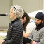 Dr. Jodi Preto stood to speak at the town hall-style meeting about the newly opened shelter, saying this is something much needed for the community. (Marisca Bakker/The Interior News)