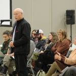 Ken Alton stands to speak. (Marisca Bakker/The Interior News)