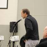 Dr. Matt Dyskstra stands in opposition to the new warming shelter on Third Avenue. (Marisca Bakker/The Interior News)
