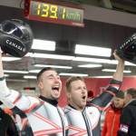 Team Canada&rsquo;s Justin Kripps and Alex Kopacz celebrate their gold medal in the men&rsquo;s two-man bobsleigh event at PyeongChang 2018. PHOTO/DAVID JACKSON/COC