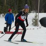 Pat Wilson from British Columbia competes in the the Bill Gairdner Masters National Cross-Country Skiing Championship. (Jake Howarth/Yukon News)