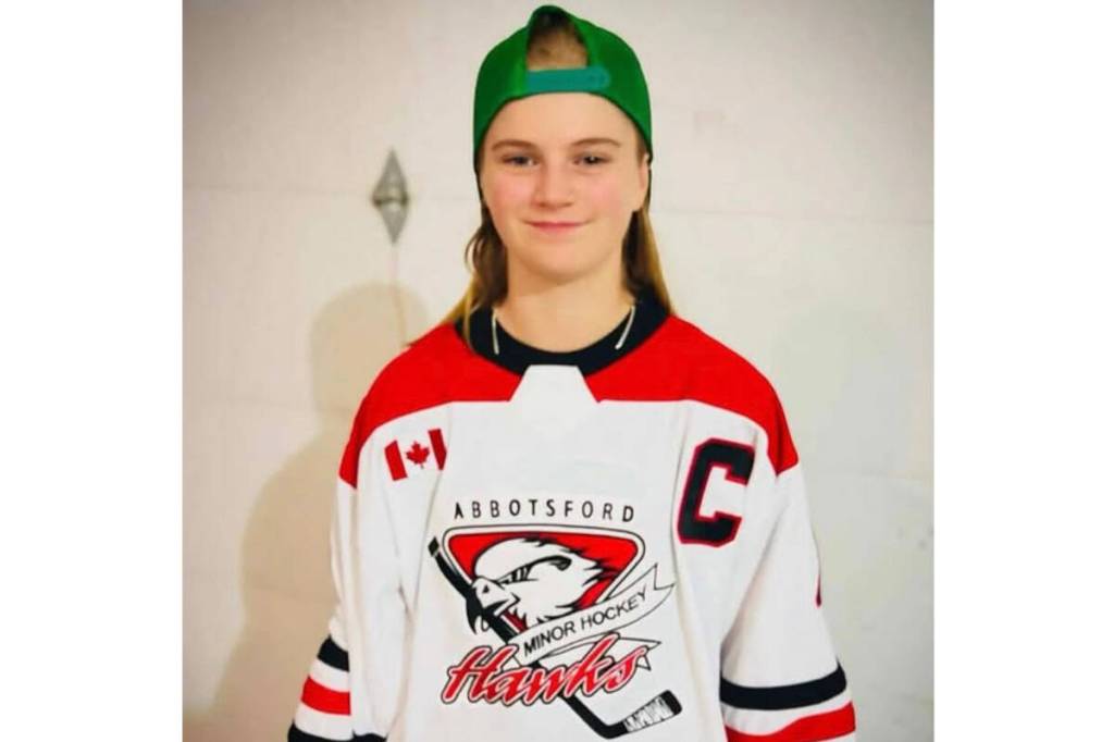 Georgia Vallee is the first-ever female captain for an Abbotsford Minor Hockey Association boys rep team. (Instagram photo)
