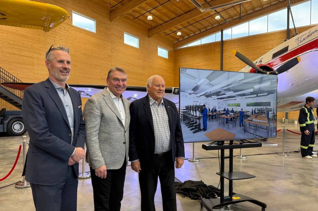 The BPL Legacy Association and Okanagan College announced a new $22 million facility is in the works to strengthen education and training programs aligned to the needs of the aerospace industry. (Jordy Cunningham/Black Press Media)
 The BPL Legacy Association and Okanagan College announced a new $22 million facility is in the works to strengthen education and training programs aligned to the needs of the aerospace industry. (Jordy Cunningham/Black Press Media)
 The BPL Legacy Association and Okanagan College announced a new $22 million facility is in the works to strengthen education and training programs aligned to the needs of the aerospace industry. (Jordy Cunningham/Black Press Media)
 The BPL Legacy Association and Okanagan College announced a new $22 million facility is in the works to strengthen education and training programs aligned to the needs of the aerospace industry. (Jordy Cunningham/Black Press Media)