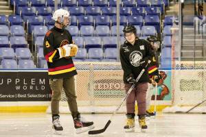 Sixteen youth from Greater Victoria took part in Wednesday&rsquo;s blind hockey trial. (Tony Trozzo/Victoria News)